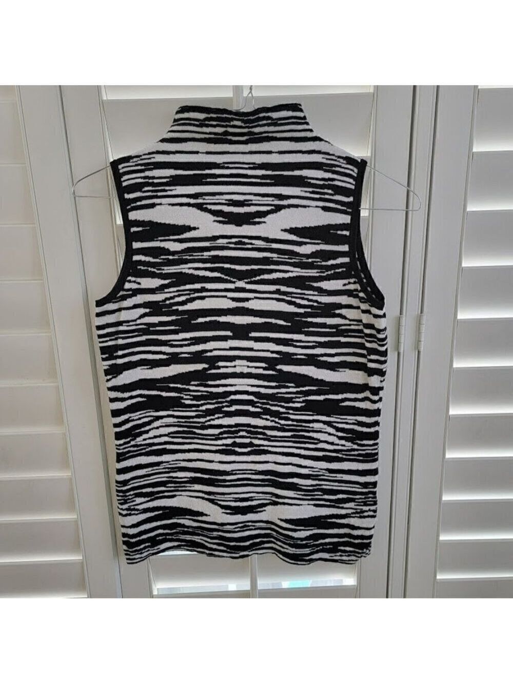 August Silk Sleeveless Zebra Print Top